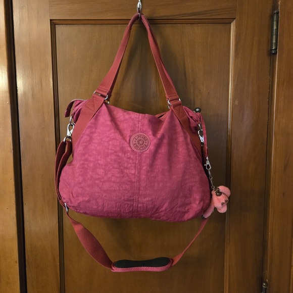 Kipling Handbags - Kipling Digigo TM4889 Burgundy/ Pink Laptop Messenger Bag Crossbody Luggage READ